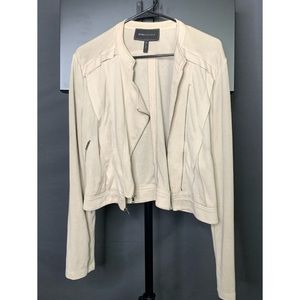 Cream light weight bomber BCBG jacket.